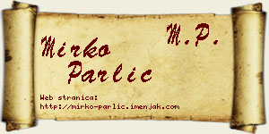 Mirko Parlić vizit kartica